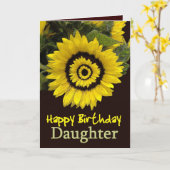 Dochter Verjaardag met Vrolijke Zonnebloem Kaart (Gele Bloem)