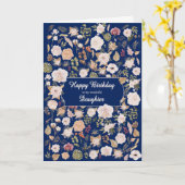 Dochter Verjaardag Verspreide bloemen Kaart (Gele Bloem)