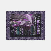 Dochter Verjaardagscadeau van papa voor dochter wa Fleece Deken (Voorkant (Horizontaal))