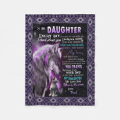 Dochter Verjaardagscadeau van papa voor dochter wa Fleece Deken (Voorkant)