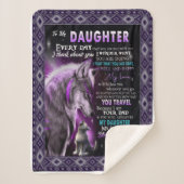 Dochter Verjaardagscadeau van papa voor dochter wa Sherpa Deken (Voorkant)