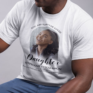 Dochter voor altijd geliefd Fotherdenkings-T-shi T-shirt