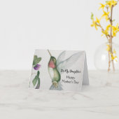 Dochter voor Moederdag Hummingbird Art Kaart (Gele Bloem)