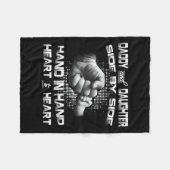 Dochter vuistslag bijpassende Vaderdag beste vader Fleece Deken (Voorkant (Horizontaal))