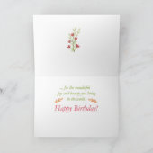 Dochter Waterverf Flowers Religieus Verjaardag Kaart (Binnen)