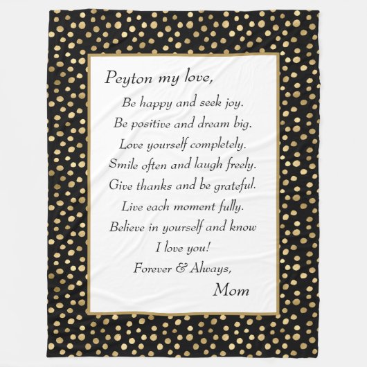 Dochter, wees blij fleece deken (Voorkant)