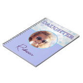 Dochter Winter Bevroren Sneeuwvlok Pastel Fotonaam Notitieboek (Linkerzijde)