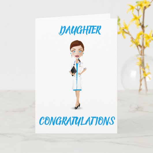 ***DOCHTER*** WORDT DOKTER ZO TROTS KAART (Gele Bloem)