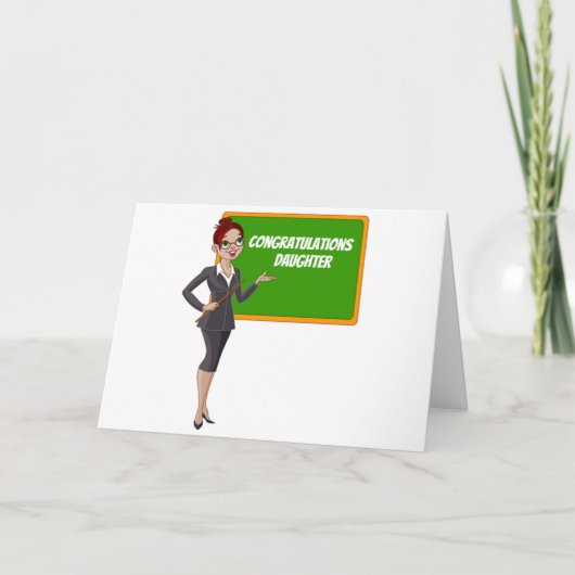 *** DOCHTER WORDT LERAAR*** GEFELICITEERD KAART (Voorkant)