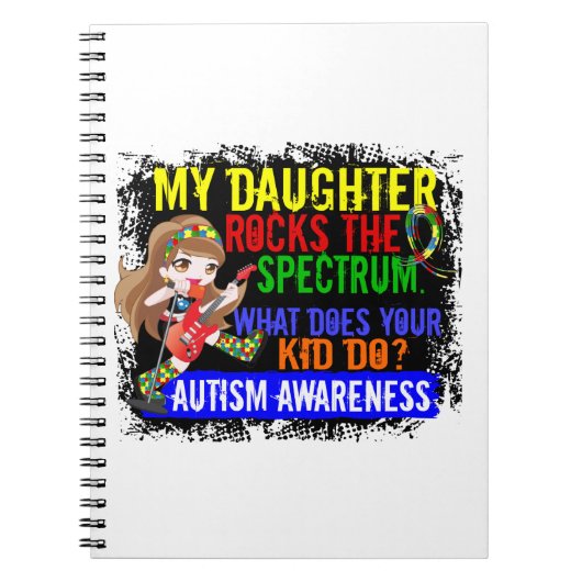 Dochter zet het spectrum autisme op notitieboek (Voorkant)
