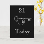 DOCHTER/ZOON 21E VERJAARDAG KAART (Gele Bloem)