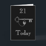 DOCHTER/ZOON 21E VERJAARDAG KAART<br><div class="desc">KAN WORDEN GEPERSONALISEERD.</div>