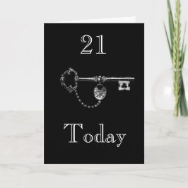 DOCHTER/ZOON 21E VERJAARDAG KAART