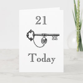 DOCHTER/ZOON 21E VERJAARDAG KAART