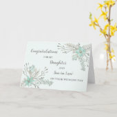 Dochter & Zoon in de Wet Trouwdag Gefeliciteerd Kaart (Gele Bloem)