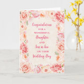 Dochter & Zoon in de Wet Trouwdag Gefeliciteerd Kaart (Gele Bloem)