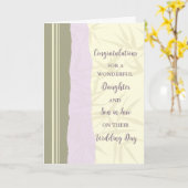 Dochter & Zoon in de Wet Trouwdag Gefeliciteerd Kaart (Gele Bloem)