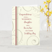 Dochter & Zoon in de Wet Trouwdag Gefeliciteerd Kaart (Gele Bloem)