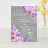 Dochter & Zoon in de Wet Trouwdag Gefeliciteerd Kaart (Gele Bloem)