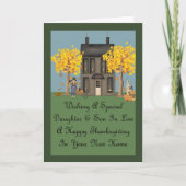 Dochter & Zoon in Gelukkige Thanksgiving van het Feestdagen Kaart (Voorkant)