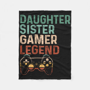 Dochter Zus Gamer Legende Schattig Videogame Liefh Fleece Deken