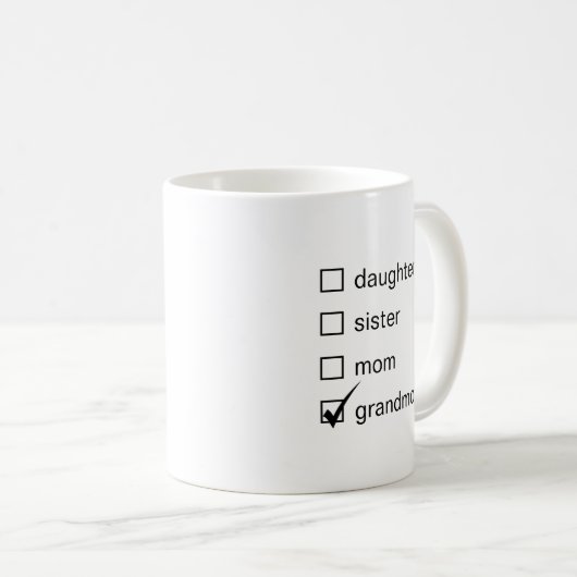 Dochter Zus Moeder Grootmoeder Koffiemok (Voorkant rechts)