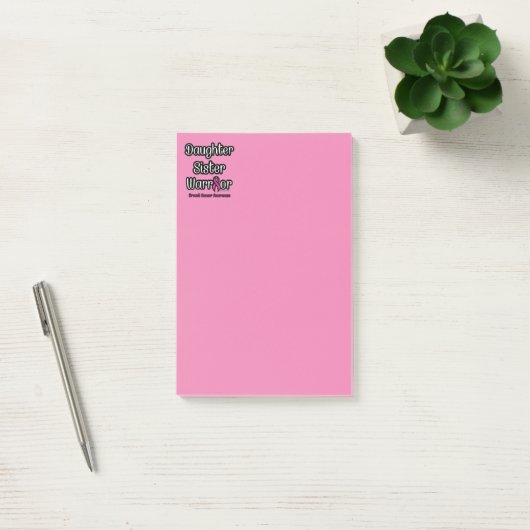 Dochter Zuster Warrior.. Borstkanker Post-it® Notes (Kantoor)