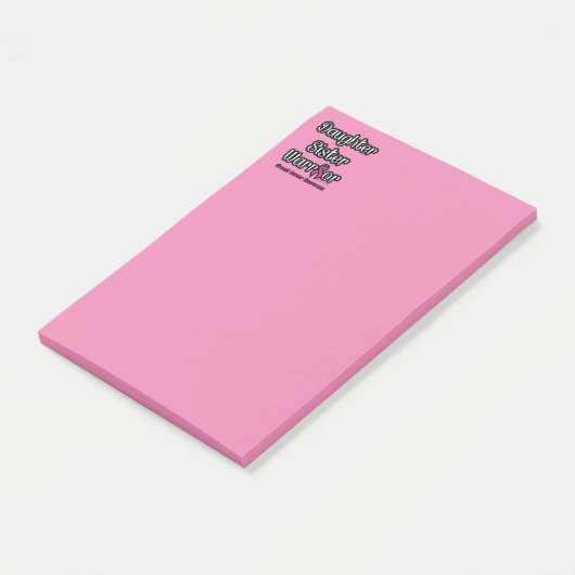 Dochter Zuster Warrior.. Borstkanker Post-it® Notes (Schuin)