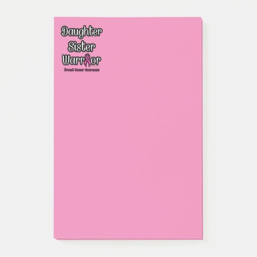 Dochter Zuster Warrior.. Borstkanker Post-it® Notes (Voorkant)