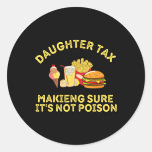 Dochterbelasting om ervoor te zorgen dat het geen ronde sticker