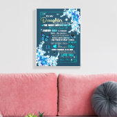 Dochtercadeau | Brief aan mijn dochter van mama Canvas Afdruk (Insitu (Woonkamer))