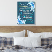 Dochtercadeau | Brief aan mijn dochter van mama Canvas Afdruk (Insitu (Slaapkamer))