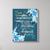 Dochtercadeau | Brief aan mijn dochter van mama Canvas Afdruk (Voorkant)