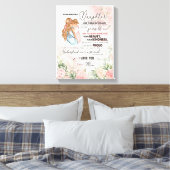 Dochtercadeau | Brief aan mijn dochter van mama Canvas Afdruk (Insitu (Slaapkamer))