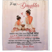 Dochtercadeau | Brief aan mijn dochter van mama Douchegordijn (Voorkant)