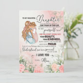 Dochtercadeau | Brief aan mijn dochter van mama Feestdagenkaart (Staand voorkant)