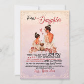 Dochtercadeau | Brief aan mijn dochter van mama Feestdagenkaart (Voorkant)