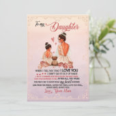 Dochtercadeau | Brief aan mijn dochter van mama Feestdagenkaart (Staand voorkant)