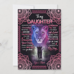 Dochtercadeau   Brief aan mijn dochter van mama Feestdagenkaart