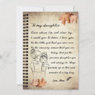 Dochtercadeau   Brief aan mijn dochter van mama Feestdagenkaart