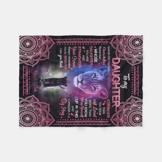 Dochtercadeau | Brief aan mijn dochter van mama Fleece Deken (Voorkant (Horizontaal))