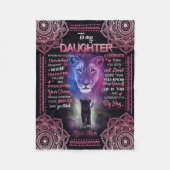 Dochtercadeau | Brief aan mijn dochter van mama Fleece Deken (Voorkant)