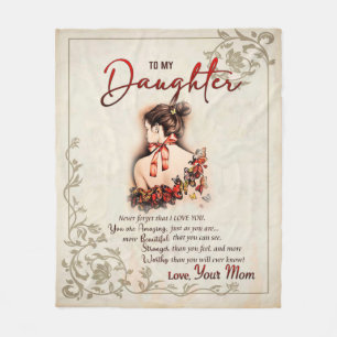 Dochtercadeau   Brief aan mijn dochter van mama Fleece Deken