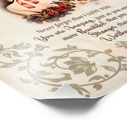 Dochtercadeau | Brief aan mijn dochter van mama Foto Afdruk (Hoek)