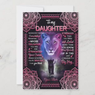 Dochtercadeau Brief aan mijn dochter van mama Kaart