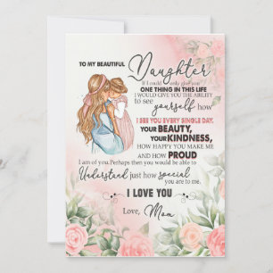 Dochtercadeau Brief aan mijn dochter van mama Kaart