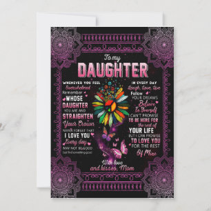 Dochtercadeau   Brief aan mijn dochter van mama Kaart