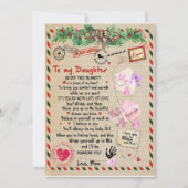 Dochtercadeau | Brief aan mijn dochter van mama Kaart (Voorkant)