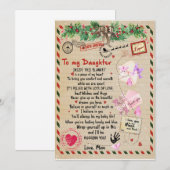 Dochtercadeau | Brief aan mijn dochter van mama Kaart (Voorkant / Achterkant)