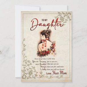 Dochtercadeau Brief aan mijn dochter van mama Kaart